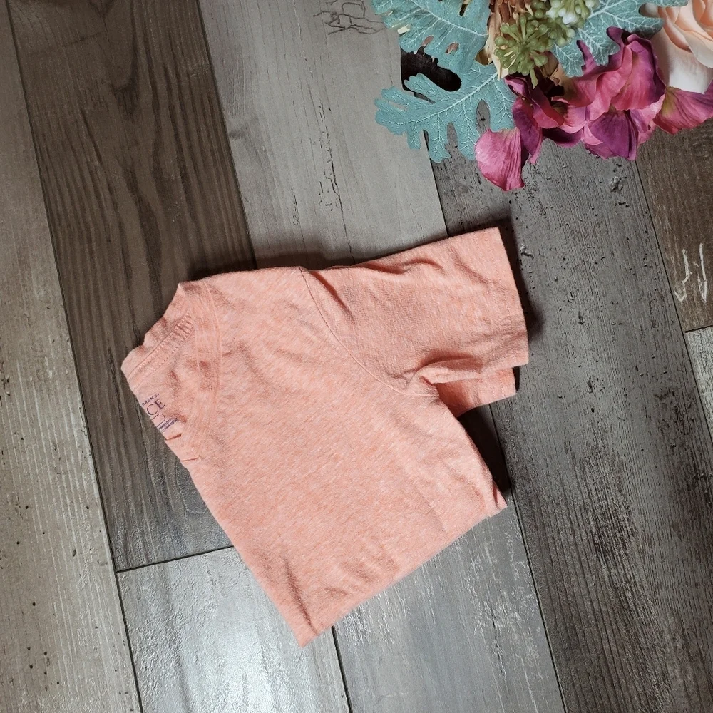 The Children's Place Orange V-Neck Casual T-Shirt Size 3T Toddler Boy